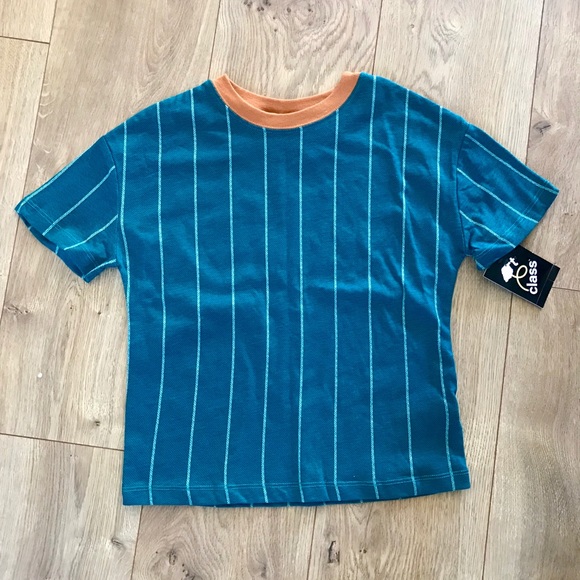 art class Other - Boy Green Stripe Rib Baseball Short Sleeve Tee NWT